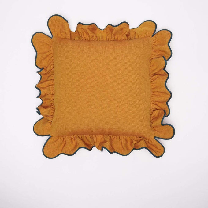 Belle-épine small cushion plain yellow