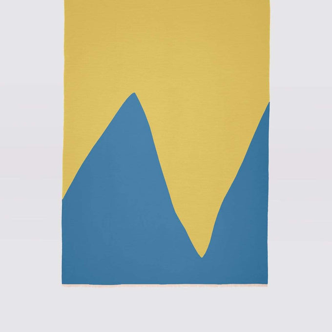 Contrepoint plaid, blue/ochre