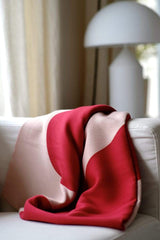 Plaid rose et rouge à poser