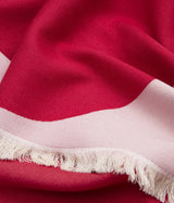 plaid contrepoint rose et rouge détails