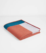 Plaid Louise - terracotta/bleu gris - Bleu gris / terracotta