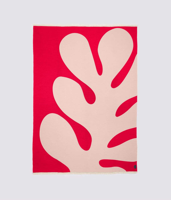 Plaid design Variation rouge et rose - Maison Matisse