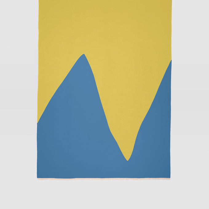 Contrepoint plaid, blue/ochre