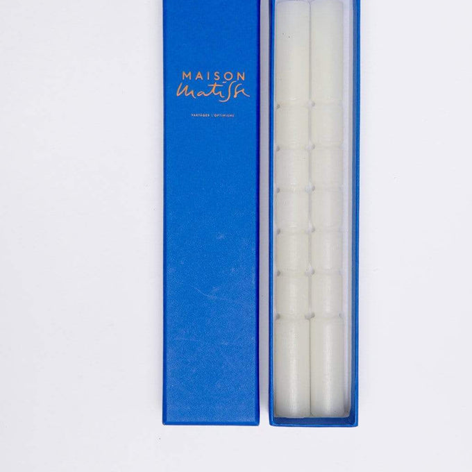Lot de deux chandelles Carré parfum amande/coton, naturel