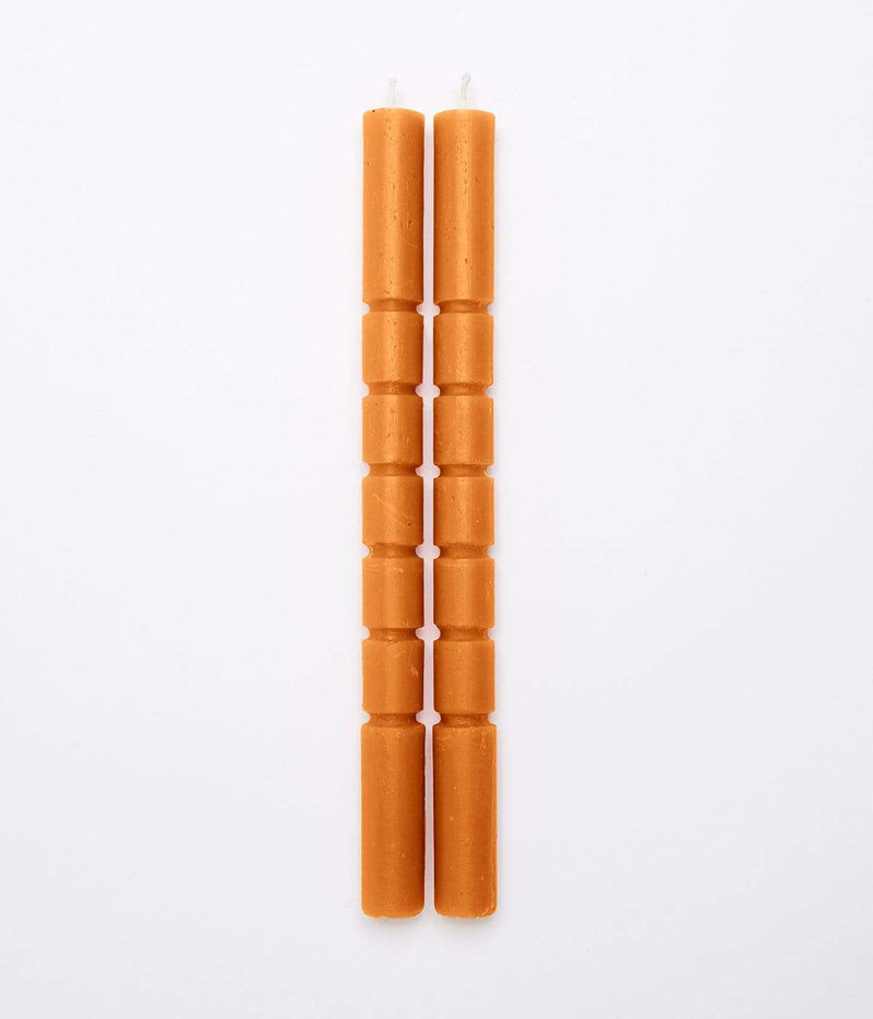 Lot of two Carré candles orange blossom scent, ochre