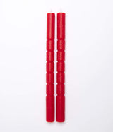 lot de deux chandelles rouge