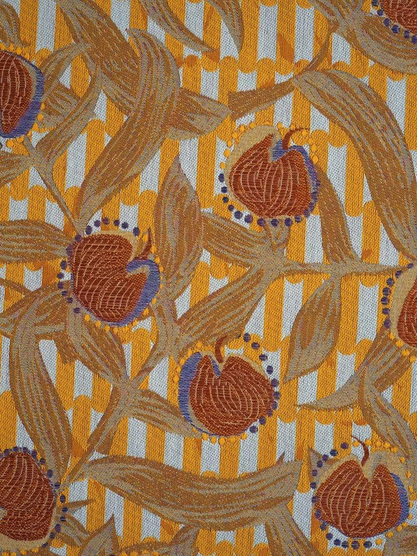 Papier-peint textile Belle-épine jaune