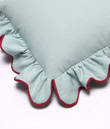 petit coussin belle épine uni bleu