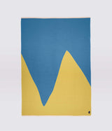 Plaid design Contrepoint bleu et ocre- Maison Matisse