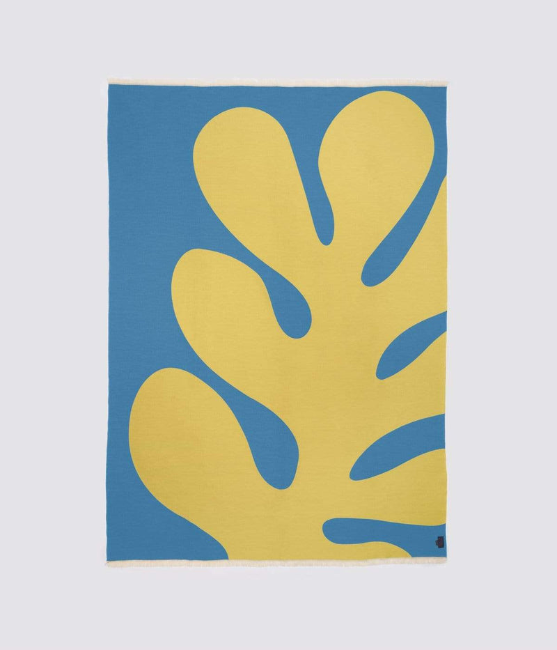 Plaid Variation bleu et ocre - Maison Matisse