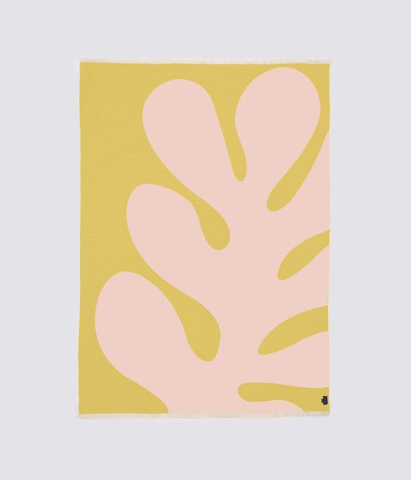 Plaid design Variation rose et ocre - Maison Matisse