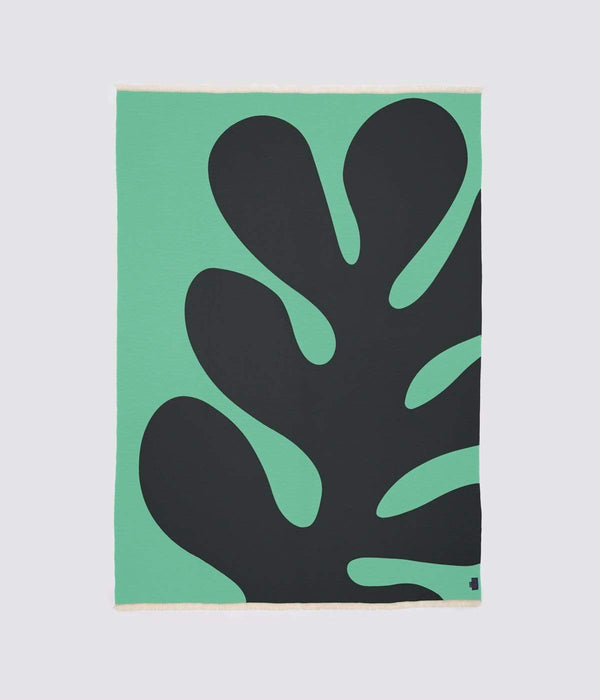 Plaid design Variation vert et noir - Maison Matisse