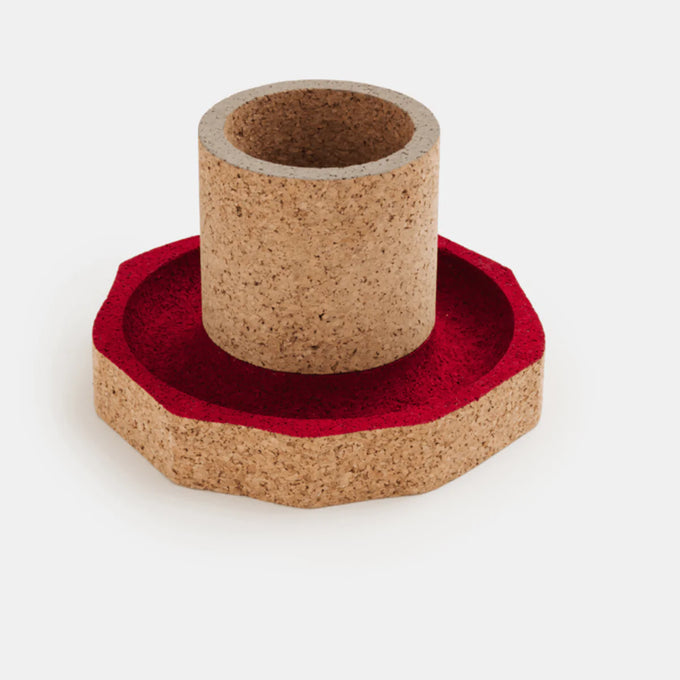 Levant pencil holder, red and grey