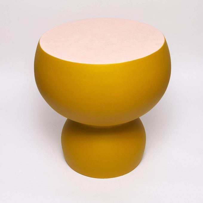 Alto side table, ochre/pink