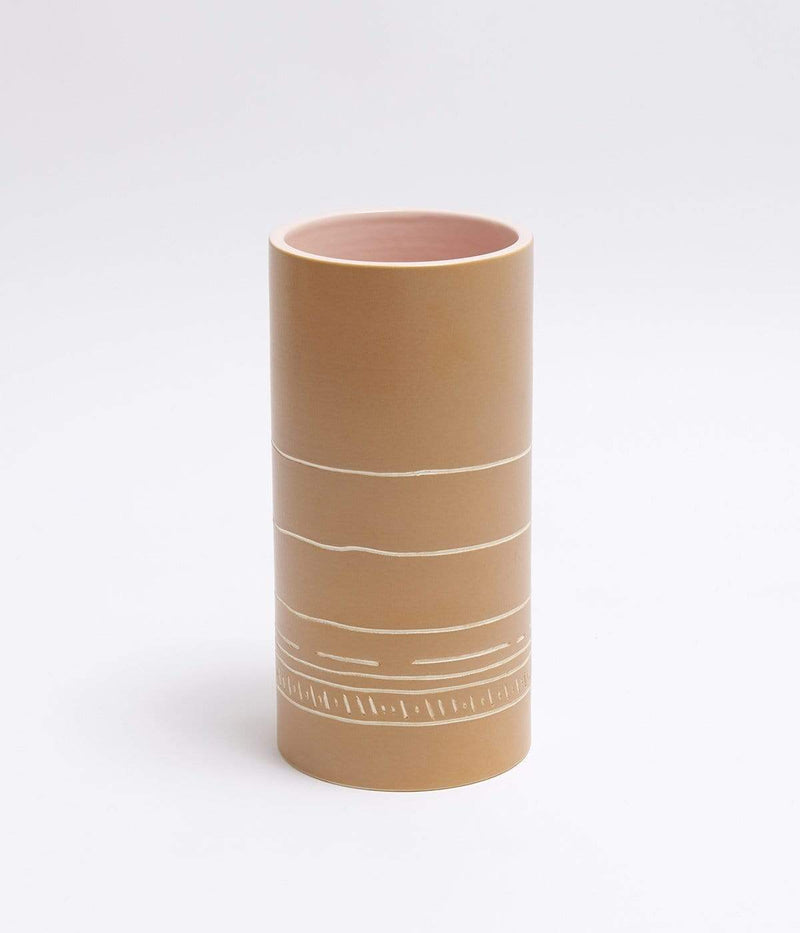 Vase de designer ocre Cadence - Maison Matisse